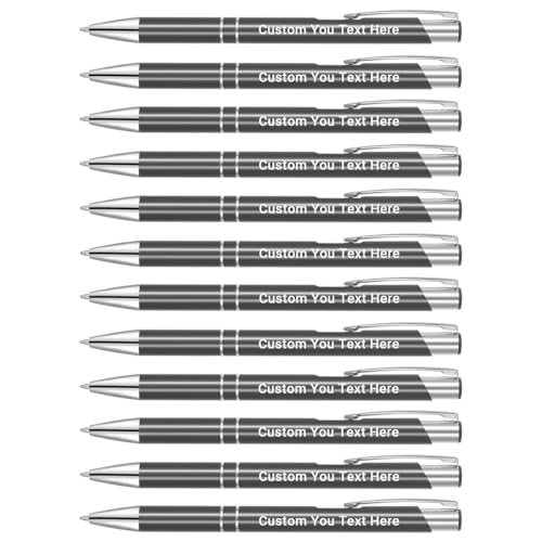 Zoonnis 36 Pcs Personalisierte Einziehbare Kugelschreiber für Business Personalisierte Gravierte Stift in Bulk für Frauen Männer mit Namen Text Customised Stift Schreiben mit Schwarzer Tinte von Zoonnis