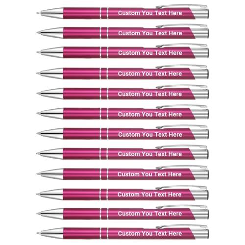 Zoonnis 400 Pcs Personalisierte Einziehbare Kugelschreiber für Business Personalisierte Gravierte Stift in Bulk für Frauen Männer mit Namen Text Customised Stift Schreiben mit Schwarzer Tinte von Zoonnis