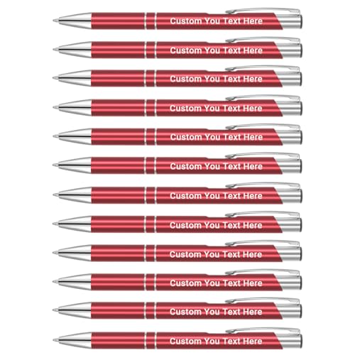 Zoonnis 72 Pcs Personalisierte Einziehbare Kugelschreiber für Business Personalisierte Gravierte Stift in Bulk für Frauen Männer mit Namen Text Customised Stift Schreiben mit Schwarzer Tinte von Zoonnis