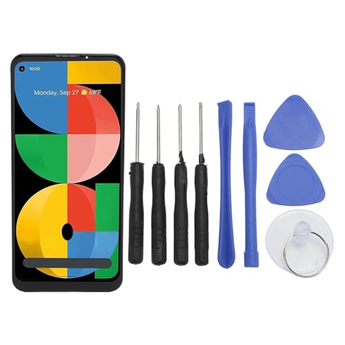 Bildschirm Ersatz für Pixel 5A 5G G1F8F G4S1M, AMOLED Touchscreen Digitizer Montage mit Fingerabdruck-Reparaturwerkzeugen, Klar Display Telefon Bildschirm Ersatz für Smartphone von Zopsc