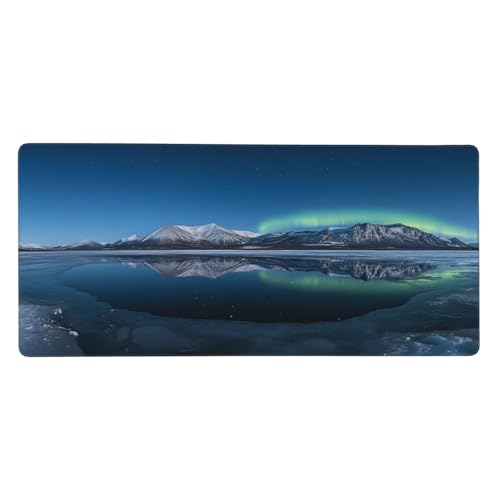 Aurora Gaming Mauspad XXL 600 x 300 x 4mm, Groß See Mousepad Vernähte Kanten Wasserdicht Anti-Rutsch Basis Desk Mat für PC, Laptop Verbesserung der Präzision und Geschwindigkeit der Büroarbeit-GZ948 von Zosoore