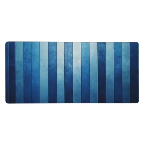 Blau Gaming Mauspad XXL 1000x500x4mm, Groß Streifen Mousepad Vernähte Kanten Wasserdicht Anti-Rutsch Basis Desk Mat für PC, Laptop Verbesserung der Präzision und Geschwindigkeit der Büroarbeit-GZ844 von Zosoore