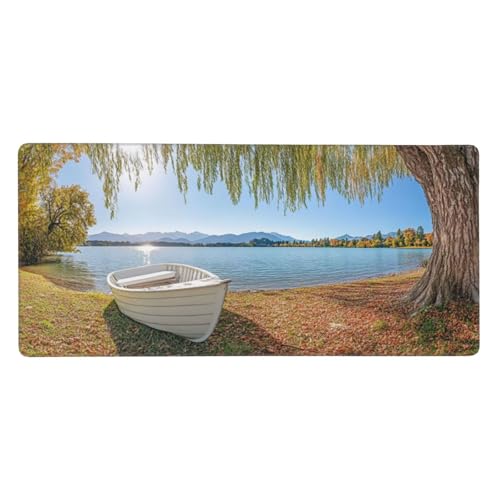 Gaming Mauspad Baum, Boot Mauspad XXL 500 x 250 x 4mm, Anti Rutsch Basis und Wasser Resistent Weiche Oberfläche Mouse Pad Verbesserung Präzision und Geschwindigkeit der Büroarbeit, Zimmer Deko-GZ1236 von Zosoore