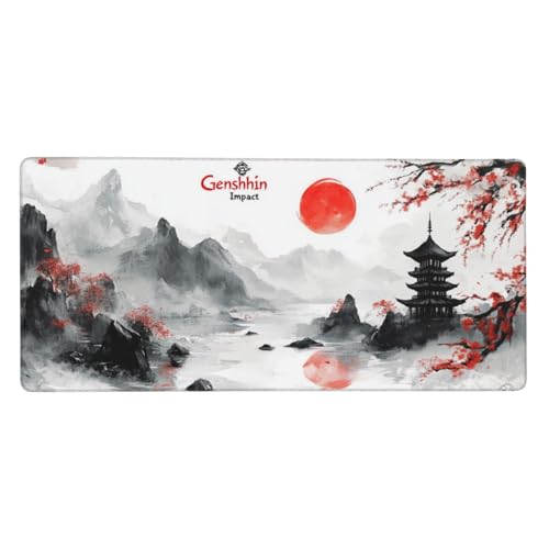 Gaming Mauspad Berg, Landschaft Mauspad XXL 700x400x3 mm, Anti Rutsch Basis und Wasser Resistent Weiche Oberfläche Mouse Pad Verbesserung Präzision Geschwindigkeit der Büroarbeit, Zimmer Deko G932 von Zosoore