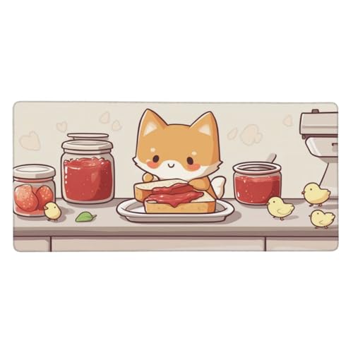 Gaming Mauspad Katze, Karikatur Mauspad XXL 800x300x4mm, Anti Rutsch Basis und Wasser Resistent Weiche Oberfläche Mouse Pad Verbesserung Präzision und Geschwindigkeit der Büroarbeit, Deko-GZ1052 von Zosoore