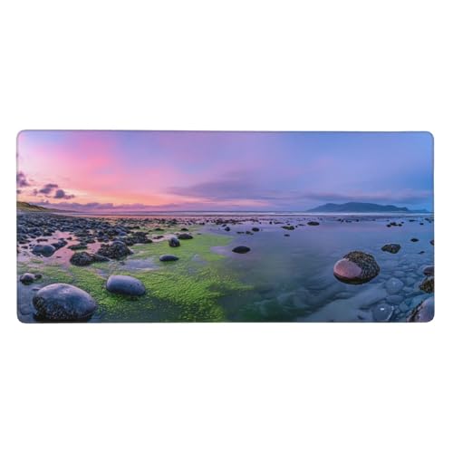 Gaming Mauspad Landschaft, Lila Mauspad XXL 500x250x4mm, Anti Rutsch Basis und Wasser Resistent Weiche Oberfläche Mouse Pad Verbesserung Präzision und Geschwindigkeit der Büroarbeit, Zimmer Deko-GZ252 von Zosoore