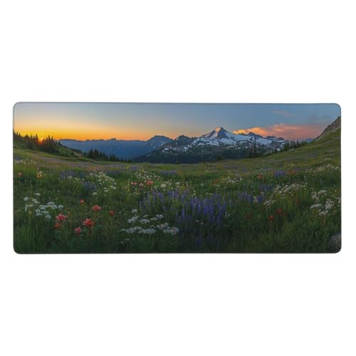 Gaming Mauspad Landschaft, Sonnenuntergang Mauspad XXL 700x300x4mm, Anti Rutsch Basis und Wasser Resistent Weiche Oberfläche Mouse Pad Verbesserung Präzision und Geschwindigkeit der Büroarbeit-GZ294 von Zosoore