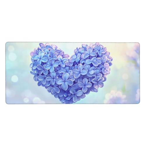 Gaming Mauspad Liebe, Blau Mauspad XXL 900 x 400 x 4mm, Anti Rutsch Basis und Wasser Resistent Weiche Oberfläche Mouse Pad Verbesserung Präzision und Geschwindigkeit der Büroarbeit, Zimmer Deko-GZ193 von Zosoore