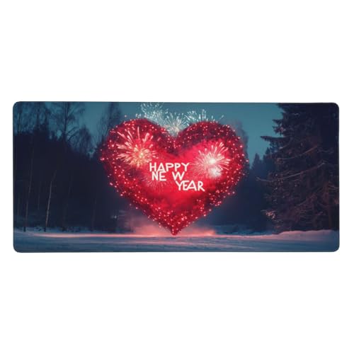 Gaming Mauspad Liebe, Rot Mauspad XXL 700 x 300 x 4mm, Anti Rutsch Basis und Wasser Resistent Weiche Oberfläche Mouse Pad Verbesserung Präzision und Geschwindigkeit der Büroarbeit, Zimmer Deko-GZ195 von Zosoore