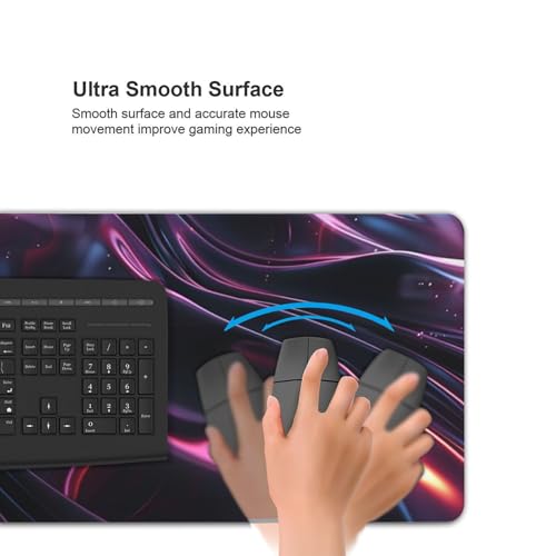 Gaming Mauspad Lila, Abstrakt Mauspad XXL 700x400x4mm, Anti Rutsch Basis und Wasser Resistent Weiche Oberfläche Mouse Pad Verbesserung Präzision und Geschwindigkeit der Büroarbeit, Zimmer Deko-GZ1456 von Zosoore