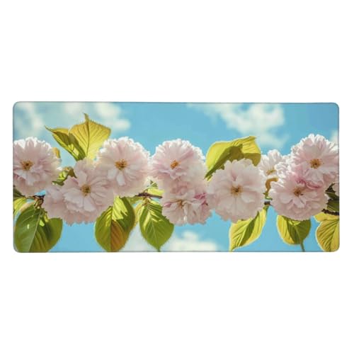 Gaming Mauspad Rosa, Blume Mauspad XXL 500 x 250 x 4mm, Anti Rutsch Basis und Wasser Resistent Weiche Oberfläche Mouse Pad Verbesserung Präzision und Geschwindigkeit der Büroarbeit, Zimmer Deko-GZ354 von Zosoore