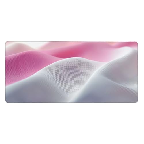 Gaming Mauspad Rosa, Weiß Mauspad XXL 600 x 300 x 4mm, Anti Rutsch Basis und Wasser Resistent Weiche Oberfläche Mouse Pad Verbesserung Präzision und Geschwindigkeit der Büroarbeit, Zimmer Deko-GZ370 von Zosoore