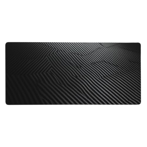 Gaming Mauspad Schwarz, Streifen Mauspad XXL 600x300x3 mm, Anti Rutsch Basis und Wasser Resistent Weiche Oberfläche Mouse Pad Verbesserung Präzision Geschwindigkeit der Büroarbeit, Zimmer Deko G596 von Zosoore