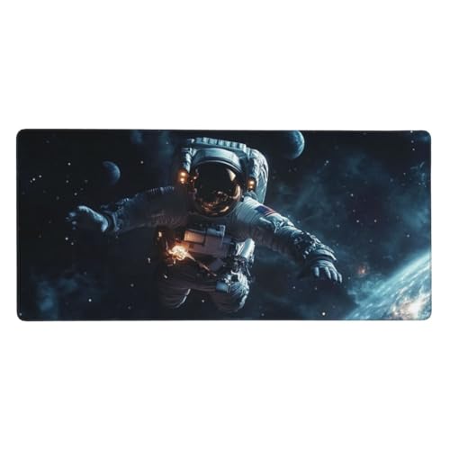 Gaming Mauspad Universum, Astronaut Mauspad XXL 900x300x3 mm, Anti Rutsch Basis und Wasser Resistent Weiche Oberfläche Mouse Pad Verbesserung Geschwindigkeit der Büroarbeit, Zimmer Büro Deko G1058 von Zosoore