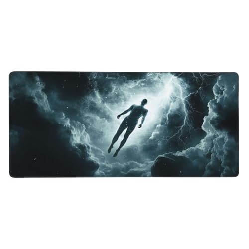 Gaming Mauspad Wolke, Mann Mauspad XXL 700x400x3 mm, Anti Rutsch Basis und Wasser Resistent Weiche Oberfläche Mouse Pad Verbesserung Präzision und Geschwindigkeit der Büroarbeit, Zimmer Deko G1043 von Zosoore