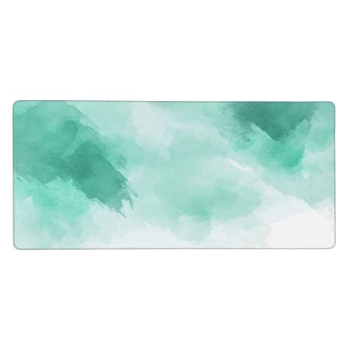 Grün Mauspad XXL 800x400x3 mm, Groß Gaming Mauspad Abstrakt Mousepad Vernähte Kanten, rutschfeste Gummibasis und Wasser Resistent Weiche Oberfläche, zubehör für Maus und Tastatur, Zimmer Deko G699 von Zosoore