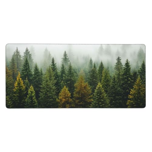 Landschaft Mauspad XXL 500x250x3 mm, Groß Gaming Mauspad Baum Mousepad Vernähte Kanten, rutschfeste Gummibasis und Wasser Resistent Weiche Oberfläche, zubehör für Maus Tastatur, Zimmer Deko G348 von Zosoore