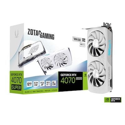 ZOTAC GAMING GeForce RTX 4070 Super Twin Edge OC White 12GB Grafikkarte von Zotac