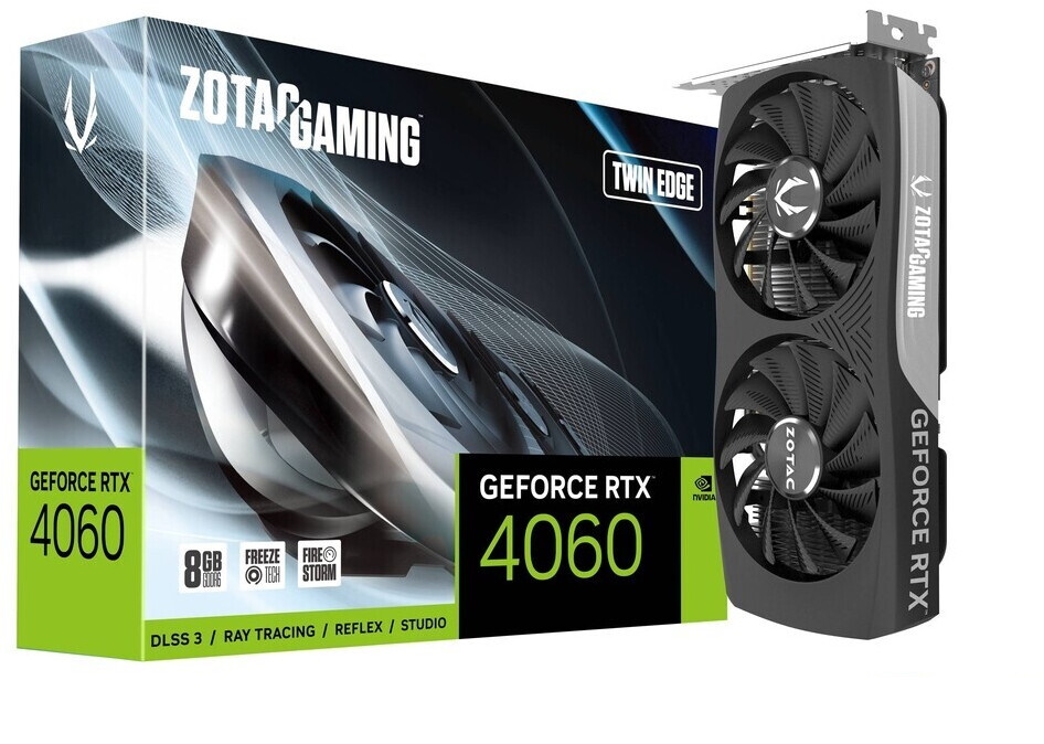 Zotac Gaming GeForce RTX 4060 Twin Edge Grafikkarte - 8GB GDDR6, 1x HDMI, 3x DP von Zotac