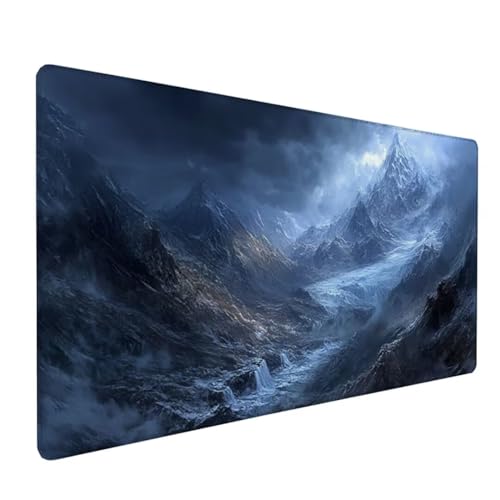 Blau Schreibtischunterlage Landschaft Mousepad Groß 1500 x 800 x 3 mm XXL Mauspad mit Wasserdicht Rutschfest Gummibasis, für PC MacBook und Laptop Mousepad Gaming Zubehör für Büro Deko Aesthetic Z-479 von Zoulile