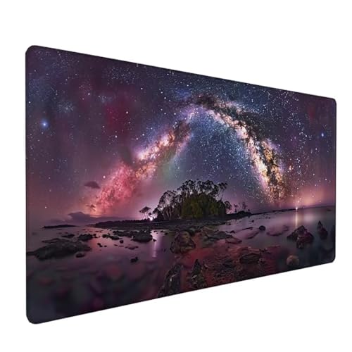 Braun Mousepad XXL 700 x 400 x 3 mm, Groß Gaming Mauspad Abstrakt Muster, Schreibtischunterlage rutschfeste Gummibasis, Wasserfest Mouse Pad Vernähte Kanten, Büro Deko, Geschenke für Frauen Z-663 von Zoulile