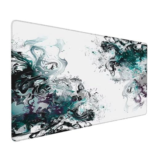 Gaming Mauspad XXL 600x300x3 mm Groß Mousepad Grau Schreibtischunterlage Abstrakt Mouse Pad rutschfeste Gummibasis, Vernähte Kanten Design Wasserdicht Mouse Pad für PC Gaming Zubehör, Geschenk Z-893 von Zoulile