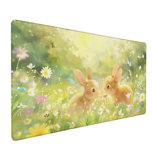 Gaming Mauspad XXL 700x300x3 mm Groß Mousepad Grün Schreibtischunterlage Tier Mouse Pad mit rutschfeste Gummibasis, Vernähte Kanten Design Wasserdicht Mouse Pad für PC Gaming Zubehör, Geschenk Z-931 von Zoulile