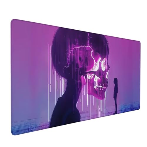 Gaming Mauspad XXL 900x300x3 mm Groß Mousepad Lila Schreibtischunterlage Cool Mouse Pad mit rutschfeste Gummibasis, Vernähte Kanten Design Wasserdicht Mouse Pad für PC Gaming Zubehör, Geschenk Z-729 von Zoulile