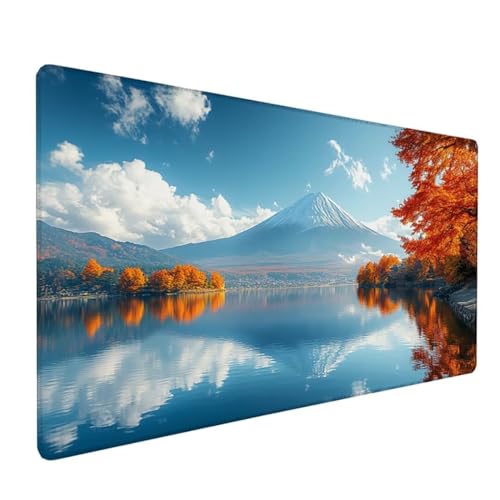 Gelb Schreibtischunterlage Japan Mousepad Groß 1600 x 800 x 3 mm XXL Mauspad mit Wasserdicht rutschfest Gummibasis, für PC MacBook und Laptop Mousepad Gaming Zubehör für Büro Deko Aesthetic Z-33 von Zoulile