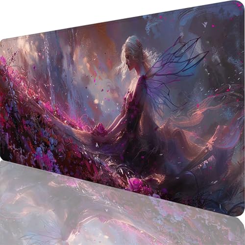 Mauspad Rosa Mauspad XXL 1600x800x3 mm XXL Mousepad Karikatur Mousepad Gaming Zubehör mit Vernähten Kanten Design, Waschbares Mouse Pad Wasserdicht und Langlebig für Maus Tastatur, Office Deko 2-Mt von Zoulile