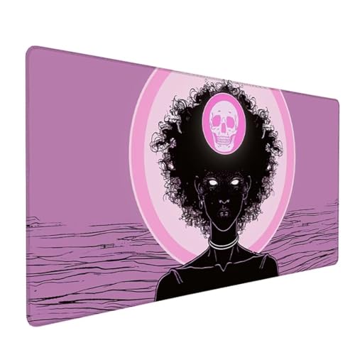 Rosa Mousepad XXL 700 x 400 x 3 mm, Groß Gaming Mauspad Abstrakt Muster, Schreibtischunterlage rutschfeste Gummibasis, Wasserfest Mouse Pad Vernähte Kanten, Büro Deko, Geschenke für Frauen Z-730 von Zoulile