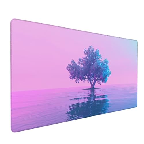 Rosa Schreibtischunterlage Baum des Lebens Mousepad Groß 1500 x 800 x 3 mm XXL Mauspad Wasserdicht rutschfest Gummi, für PC MacBook und Laptop Mousepad Gaming Zubehör für Büro Deko Aesthetic Z-826 von Zoulile