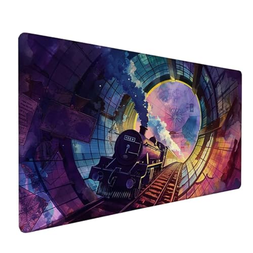 Rosa Schreibtischunterlage Zug Mousepad Groß 1500 x 800 x 3 mm XXL Mauspad mit Wasserdicht rutschfest Gummibasis, für PC MacBook und Laptop Mousepad Gaming Zubehör für Büro Deko Aesthetic Z-902 von Zoulile