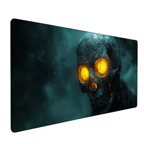 Schwarz Mousepad XXL 800 x 400 x 4 mm, Groß Gaming Mauspad Abstrakt Muster, Schreibtischunterlage rutschfeste Gummibasis, Wasserfest Mouse Pad Vernähte Kanten, Büro Deko, Geschenke für Frauen Z-31 von Zoulile