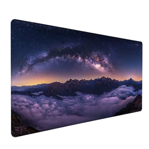 Schwarz Schreibtischunterlage Milchstraße Mousepad Groß 1600 x 800 x 3 mm XXL Mauspad Wasserdicht Rutschfest Gummibasis, für PC MacBook und Laptop Mousepad Gaming Zubehör für Büro Deko Aesthetic Z-111 von Zoulile