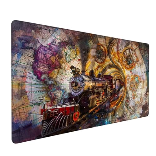 Schwarz Schreibtischunterlage Zug Mousepad Groß 1500 x 800 x 3 mm XXL Mauspad mit Wasserdicht rutschfest Gummibasis, für PC MacBook und Laptop Mousepad Gaming Zubehör für Büro Deko Aesthetic Z-875 von Zoulile