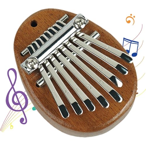 8 Keys Kalimba | Wood Portable Thumb Piano Finger Kalimba | Pocket Musical Piano for Beginners, Solid Wood Finger Piano for Kids, Adults, All Ages von Zqkimzi