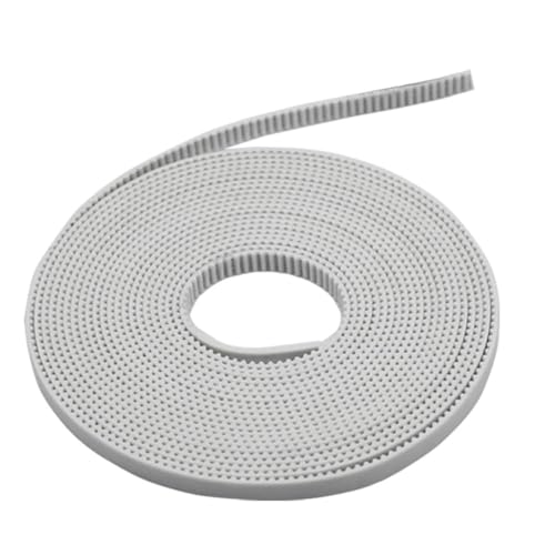 Zqunzh GT2-Riemen PU mit Stahlkern GT2-Riemen 2GT-Zahnriemen Breite 6 mm for 3D-Druckerteile Verschleißfester, verstärkter offener Riemen(White,(GT2-6mm)-2Meters) von Zqunzh