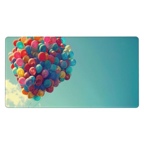 700x300x3mm XXL Gaming Mauspad Ballon Mousepad Landschaft Mouse pad mit Genähte Kanten, Desk Mat rutschfeste Gummibasis verbessert Präzision und Geschwindigkeit, Gaming PC Zubehör, Zimmer Deko Home von Zsccvzlu