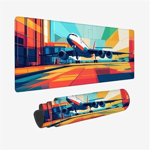 Gaming Mauspad Flugzeug Mousepad mechanisch Schreibtischunterlage Groß 1600x800X0.3MM, rutschfeste Mauspad Gaming Zubehör für Verbessert Präzision und Geschwindigkei, Büro Deko, Geschenke Model-180 von Zsoxooll