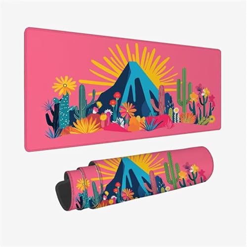 Gaming Mauspad Gebirge Mousepad Kaktus Schreibtischunterlage Groß 1200x600X0.3MM, rutschfeste Mauspad Gaming Zubehör für Verbessert Präzision und Geschwindigkei, Büro Deko, Geschenke Model-149 von Zsoxooll