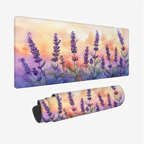 Gaming Mauspad Lavendel Mousepad Blume Schreibtischunterlage Groß 500x250X0.3MM, rutschfeste Mauspad Gaming Zubehör für Verbessert Präzision und Geschwindigkei, Büro Deko, Geschenke Model-382 von Zsoxooll