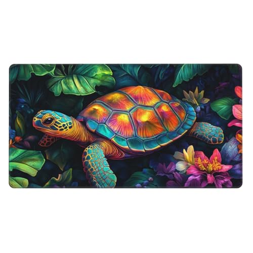 Mauspad Blume Schreibtischunterlage Sterngras Mauspad Groß 800x300x3mm XXL Mousepad Gaming verbessert Präzision und Geschwindigkeit, Desk Mat Wasserabweisend und Verstärkte Kanten, für Home Office von Zsoxooll