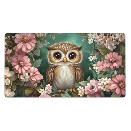 Mauspad Groß Blume Schreibtischunterlage Groß 800x300x3mm XXL Mousepad Kunst Mouse pad Zubehör mit anti Rutsch Basis Mouse Pad Wasserdicht und Langlebig, Gaming Zubehör für Home Zimmer Deko, Geschenke von Zsoxooll