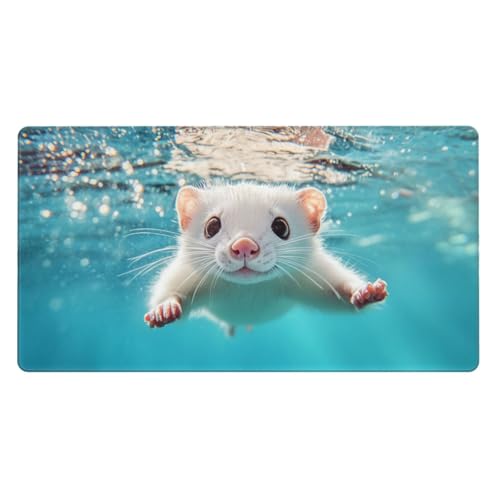 Mauspad Groß Leuchtturm Schreibtischunterlage Groß 800x300x3mm XXL Mousepad Kabine Mouse pad Zubehör mit Anti Rutsch Basis Mouse Pad Wasserdicht und Langlebig, Gaming Zubehör für Home Zimmer Deko von Zsoxooll