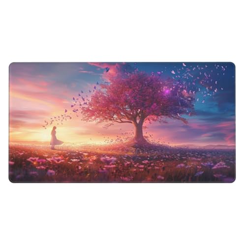 Mauspad Groß Stadt Schreibtischunterlage Groß 800x300x3mm XXL Mousepad Landschaft Mouse pad Zubehör mit Anti Rutsch Basis Mouse Pad Wasserdicht und Langlebig, Gaming Zubehör für Home Zimmer Deko von Zsoxooll