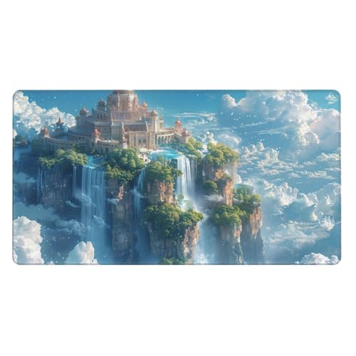 Mauspad Groß Stadt Schreibtischunterlage Groß 800x300x3mm XXL Mousepad Landschaft Mouse pad Zubehör mit Anti Rutsch Basis Mouse Pad Wasserdicht und Langlebig, Gaming Zubehör für Home Zimmer Deko von Zsoxooll