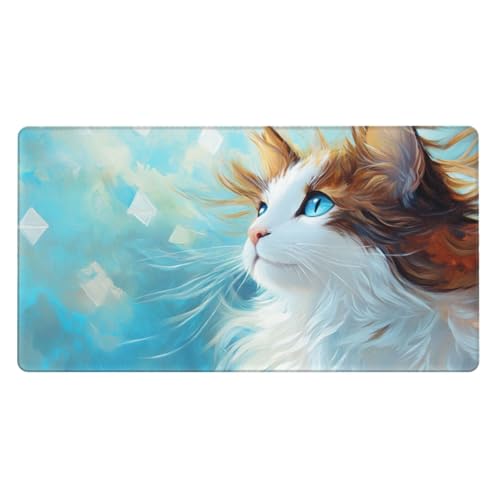 Mauspad Groß Wolf Schreibtischunterlage Groß 800x300x3mm XXL Mousepad Landschaft Mouse pad Zubehör mit Anti Rutsch Basis Mouse Pad Wasserdicht und Langlebig, Gaming Zubehör für Home Zimmer Deko von Zsoxooll