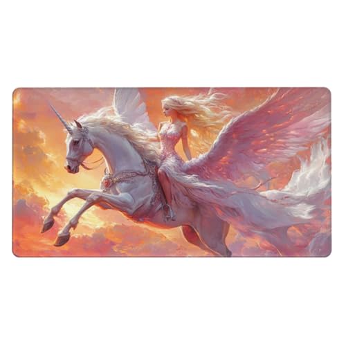 Mauspad Katze Schreibtischunterlage Blume Mauspad Groß 800x300x3mm XXL Mousepad Gaming verbessert Präzision und Geschwindigkeit, Desk Mat Wasserabweisend und Verstärkte Kanten, für Home Office von Zsoxooll