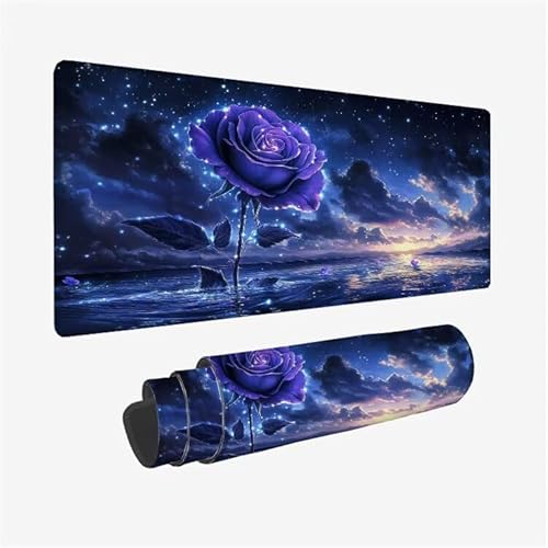 Mauspad Rose Schreibtischunterlage Sternenhimmel Mousepad XXL 600x300X0.3MM, Wetterfest Mauspad Gaming Zubehör mit Rutschfeste Gummibasis, Mouse Pad Schreibtisch Zubehör für Office Deko Gifts, Model-3 von Zsoxooll